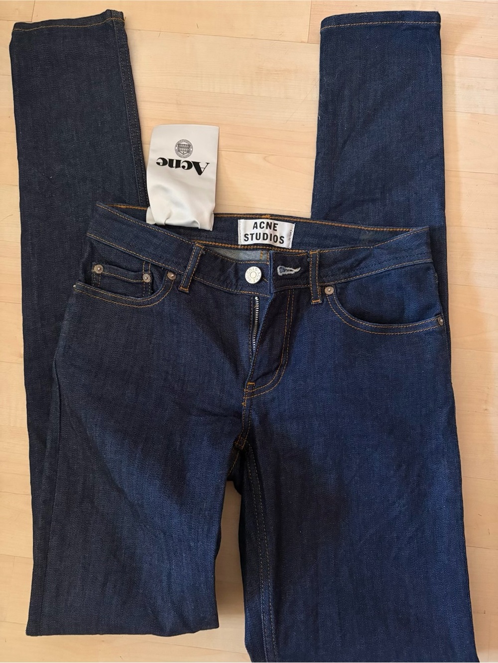 Acne Skinny Jeans in Deep Indigo Blue